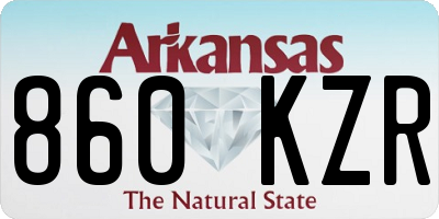 AR license plate 860KZR