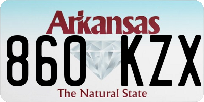 AR license plate 860KZX