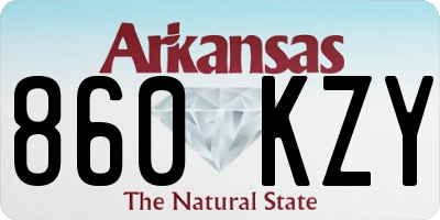 AR license plate 860KZY