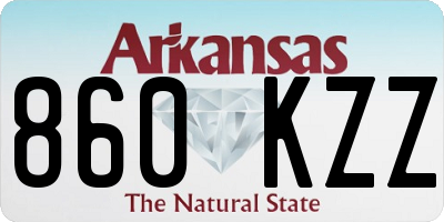 AR license plate 860KZZ