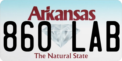 AR license plate 860LAB