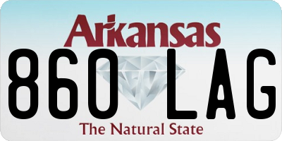 AR license plate 860LAG