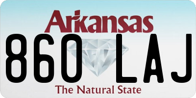 AR license plate 860LAJ