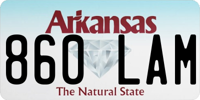 AR license plate 860LAM