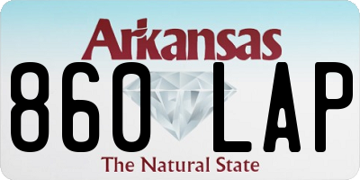 AR license plate 860LAP
