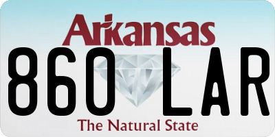 AR license plate 860LAR
