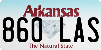 AR license plate 860LAS