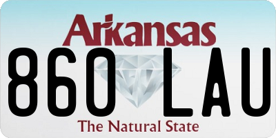 AR license plate 860LAU