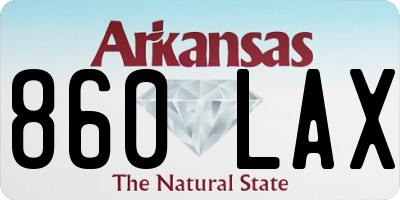 AR license plate 860LAX