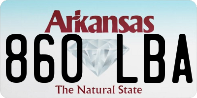 AR license plate 860LBA