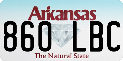 AR license plate 860LBC