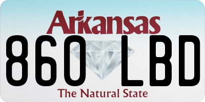 AR license plate 860LBD