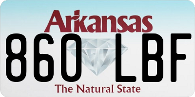 AR license plate 860LBF