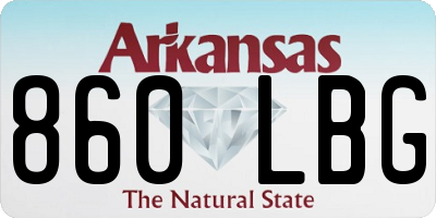 AR license plate 860LBG