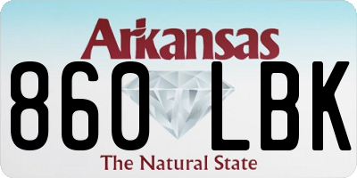 AR license plate 860LBK