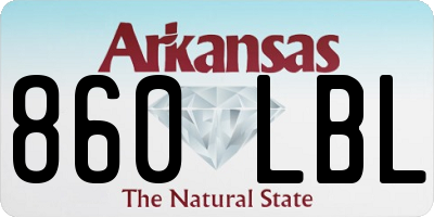 AR license plate 860LBL