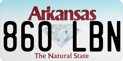 AR license plate 860LBN