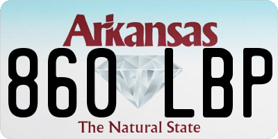 AR license plate 860LBP