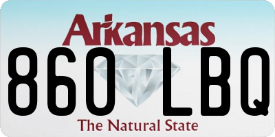 AR license plate 860LBQ