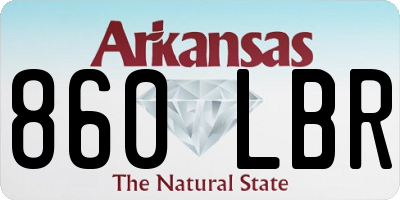 AR license plate 860LBR