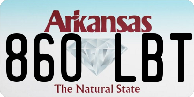 AR license plate 860LBT
