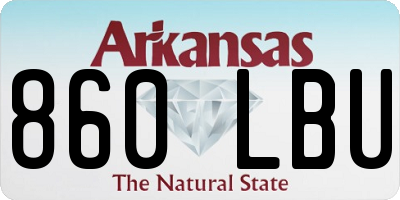 AR license plate 860LBU