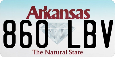 AR license plate 860LBV
