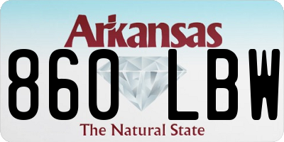 AR license plate 860LBW