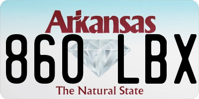 AR license plate 860LBX