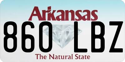 AR license plate 860LBZ