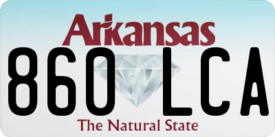 AR license plate 860LCA
