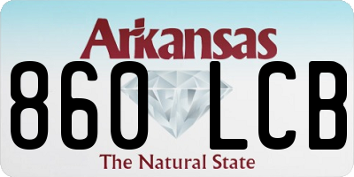 AR license plate 860LCB