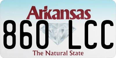 AR license plate 860LCC