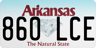 AR license plate 860LCE