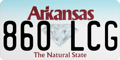 AR license plate 860LCG