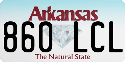 AR license plate 860LCL
