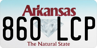 AR license plate 860LCP