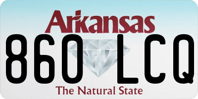 AR license plate 860LCQ