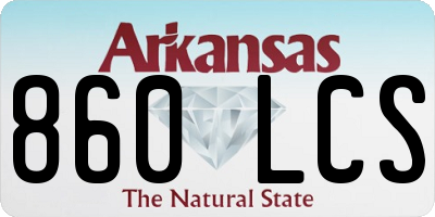 AR license plate 860LCS