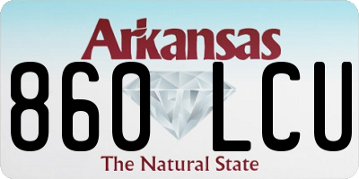 AR license plate 860LCU