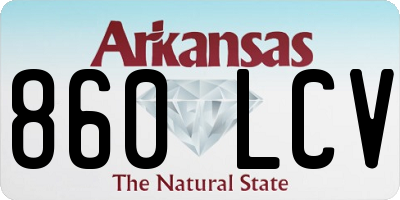 AR license plate 860LCV