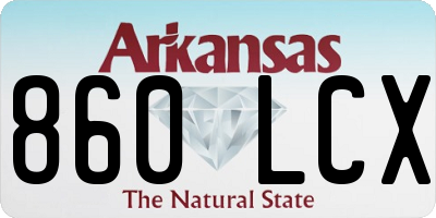 AR license plate 860LCX