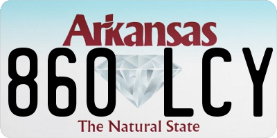 AR license plate 860LCY
