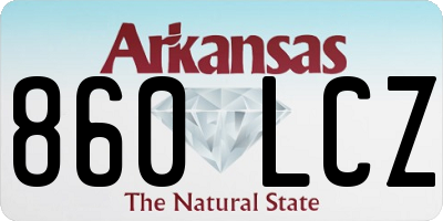 AR license plate 860LCZ