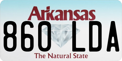AR license plate 860LDA
