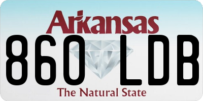 AR license plate 860LDB