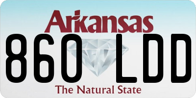 AR license plate 860LDD
