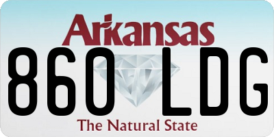 AR license plate 860LDG