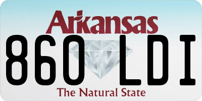 AR license plate 860LDI