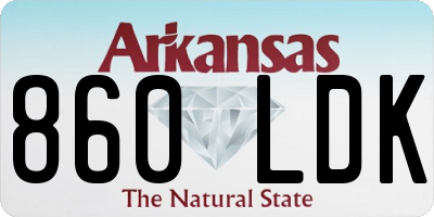 AR license plate 860LDK